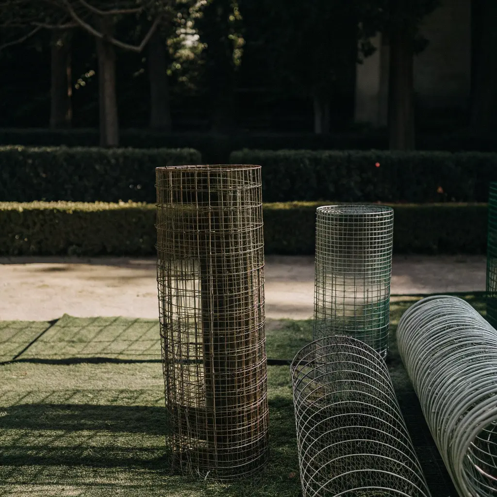 Olika maskstorlekar av armeringsnät