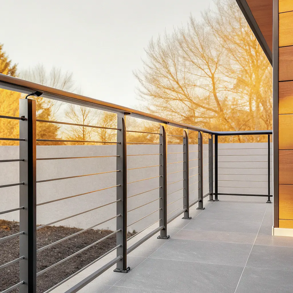 En nymålad trägrind med Z-konstruktion i ett vitt staket