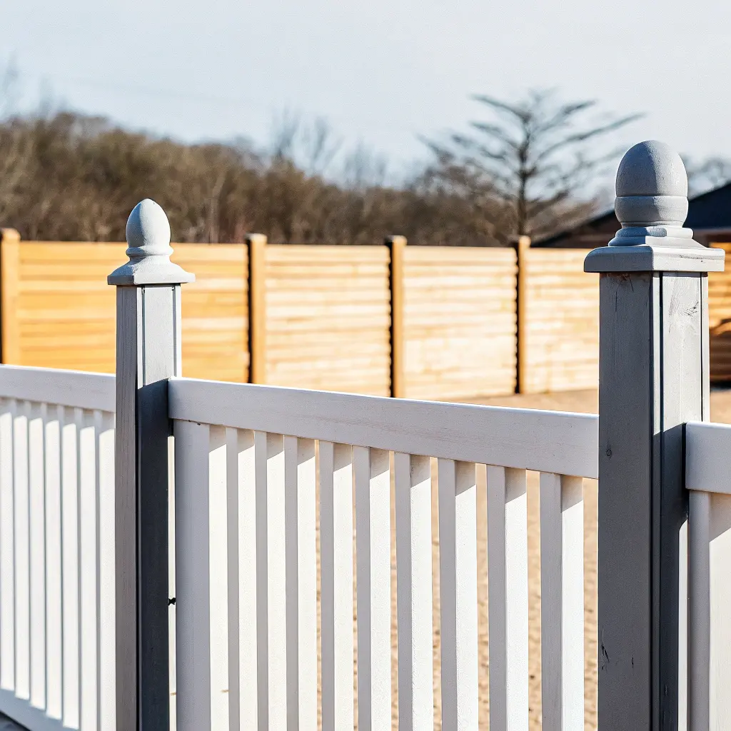 Material utlagt för grindbygge inklusive virke och beslag