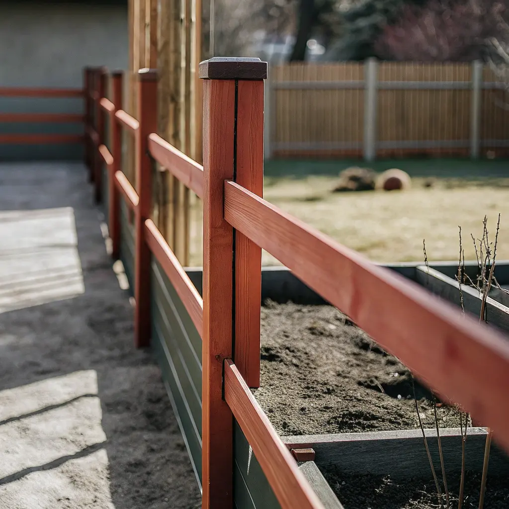 Budgetvänlig staketlösning med stolpar och ribbor