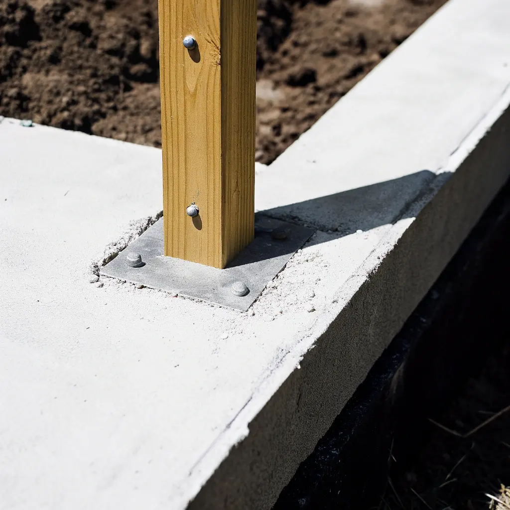 Grundläggande staketinstallation med betongfundament