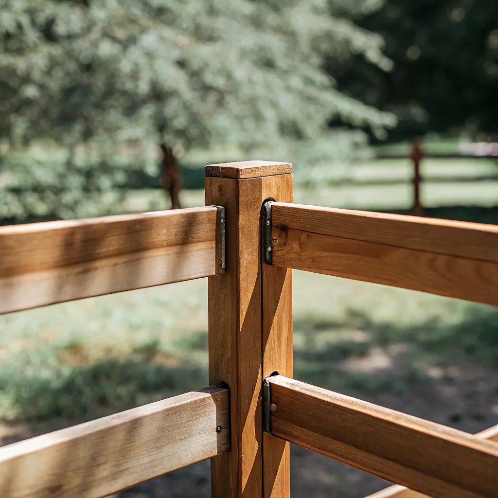 Staketdetalj med hörn och stolpe