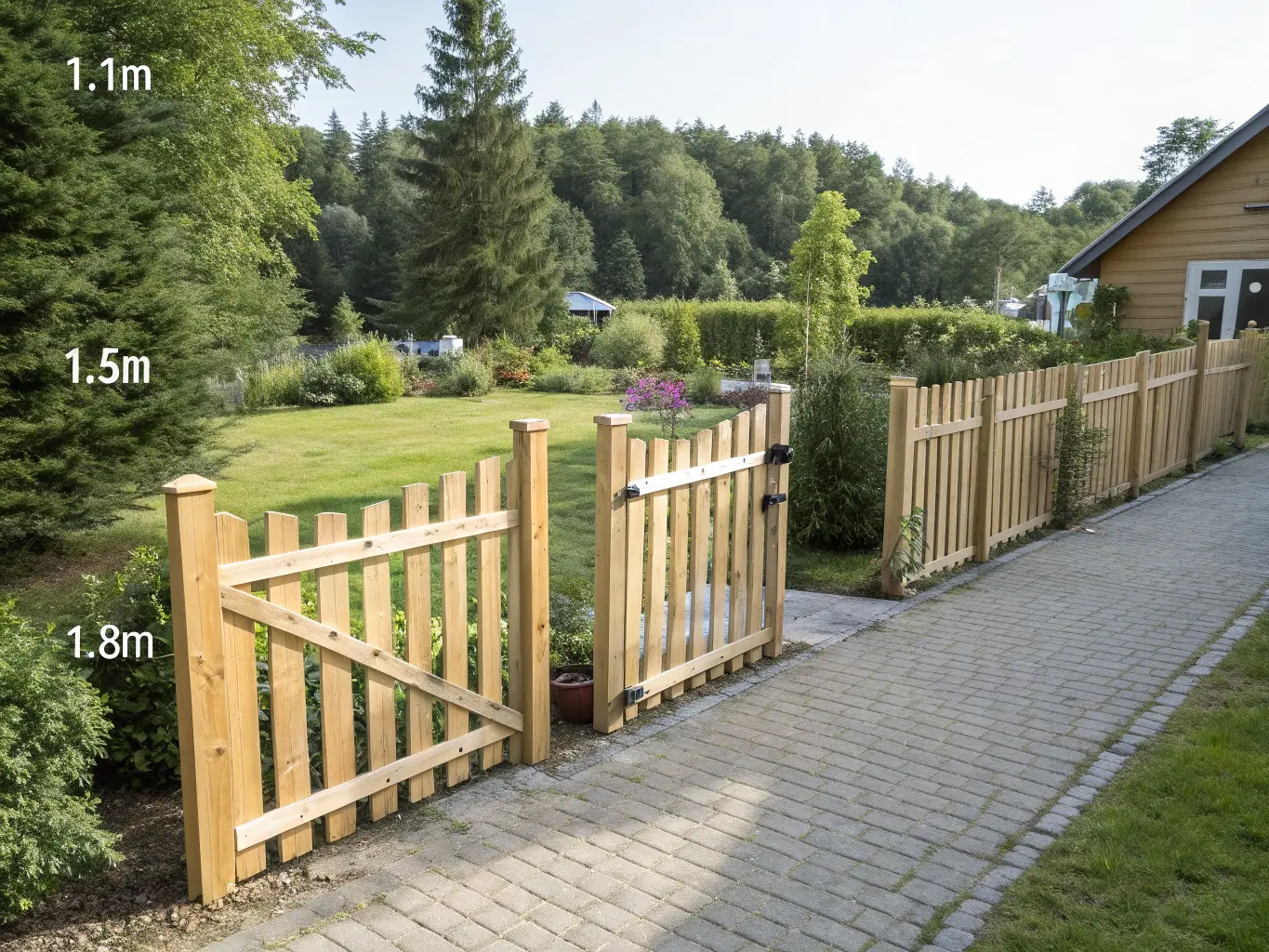 Jämförelse av olika stakethöjder 1,1m, 1,5m och 1,8m