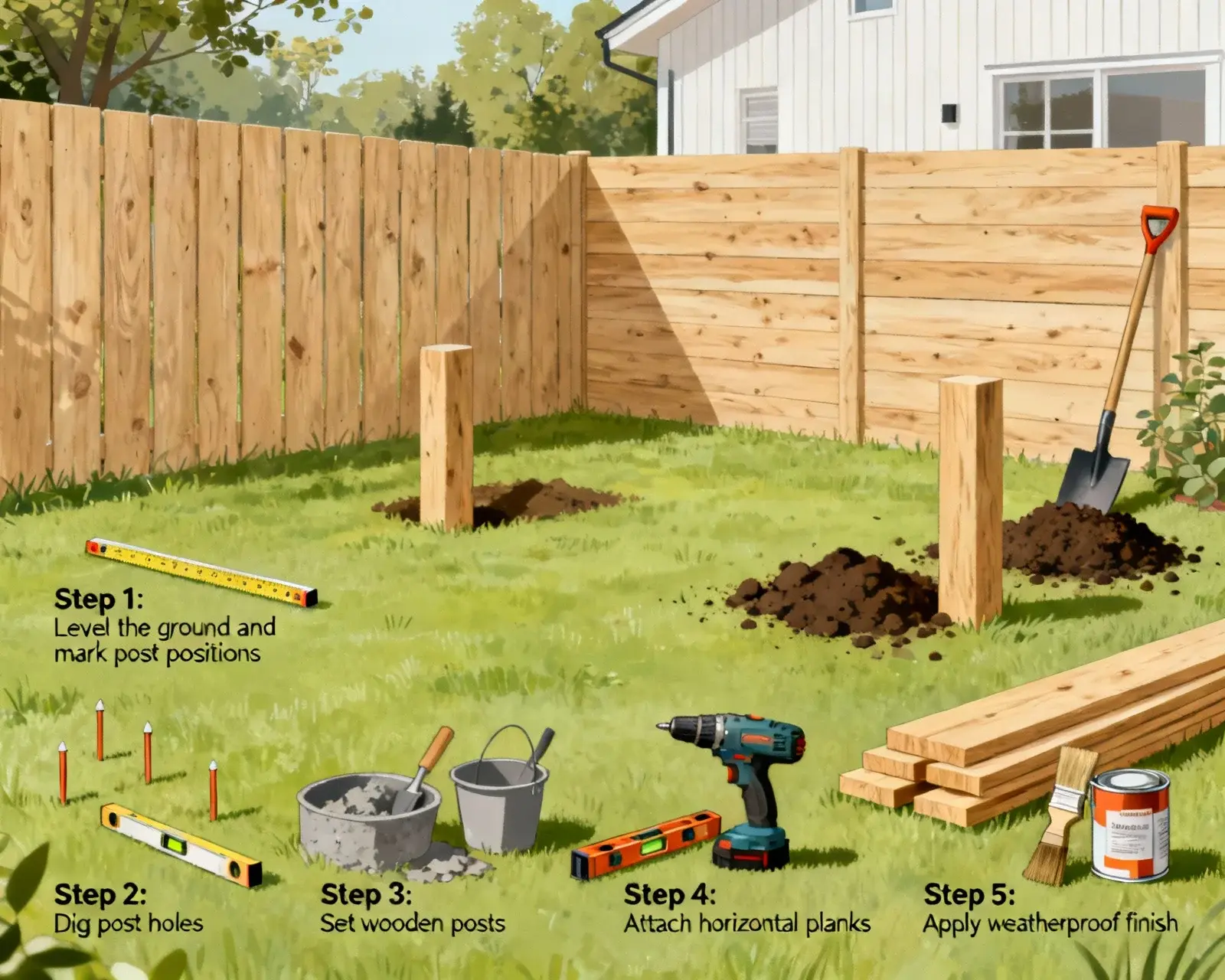 Installation av plankstaket steg för steg