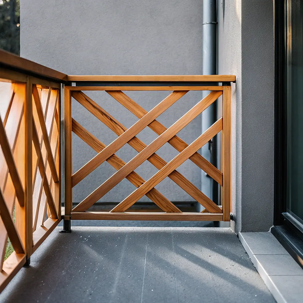 Kryssräcke design med diagonala spjälor