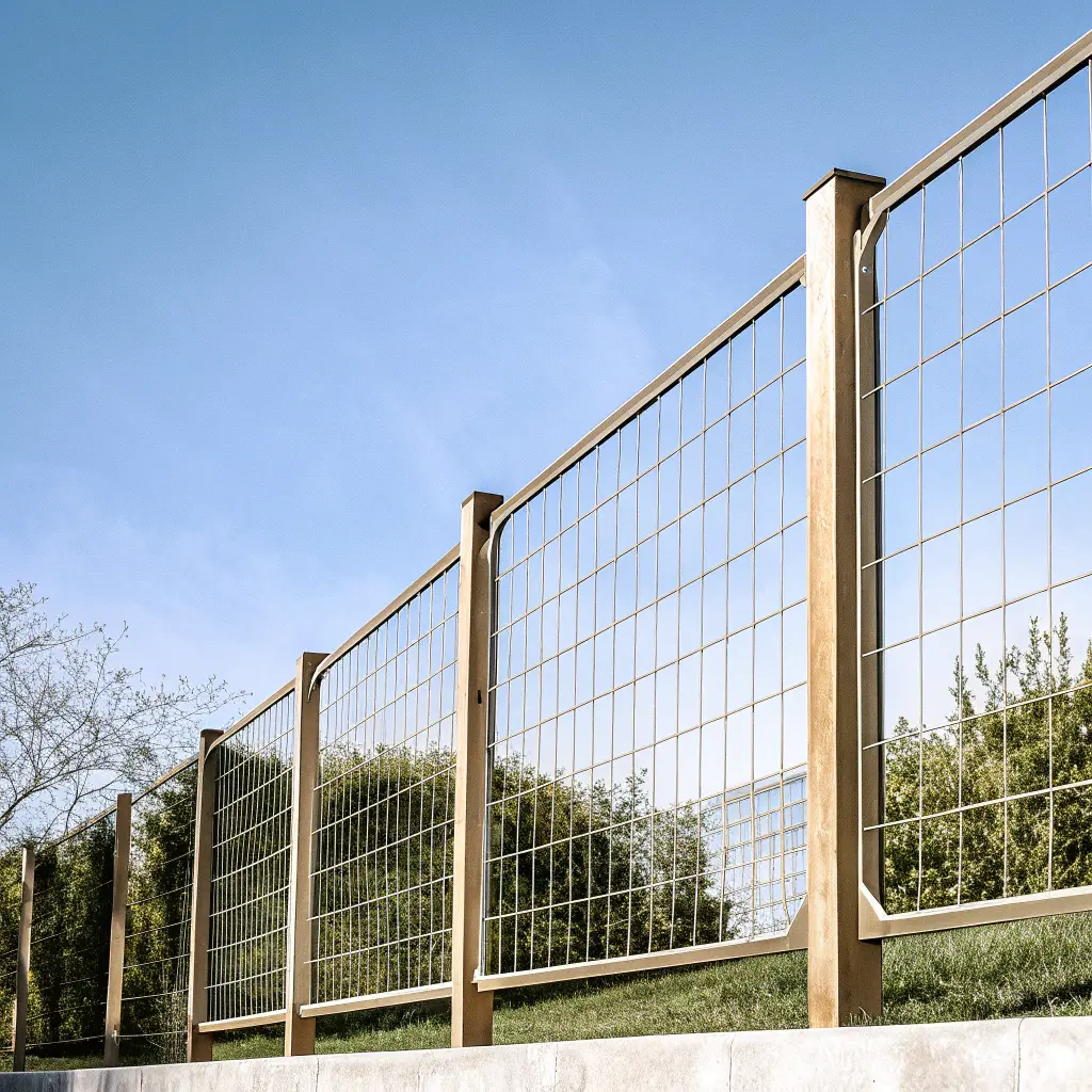 Modernt staket av armeringsnät