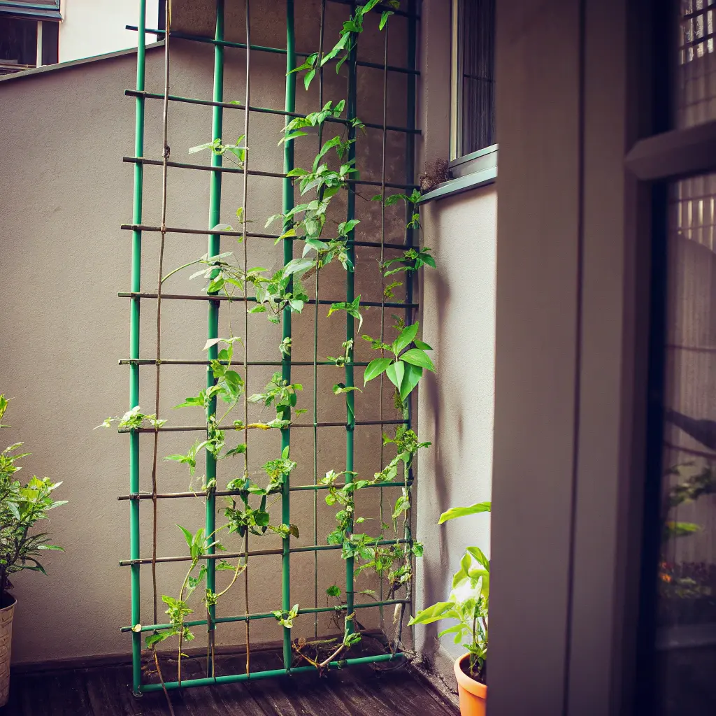 Armeringsnät med klätterväxter