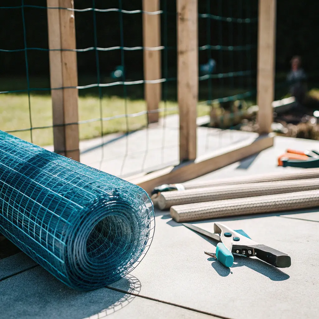 Verktyg och material för armeringsnätstaket