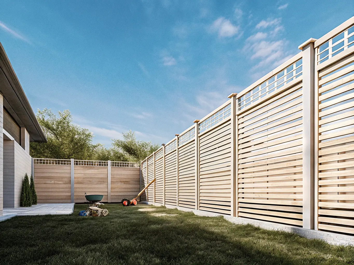 Gränspinnar som markerar tomtgräns