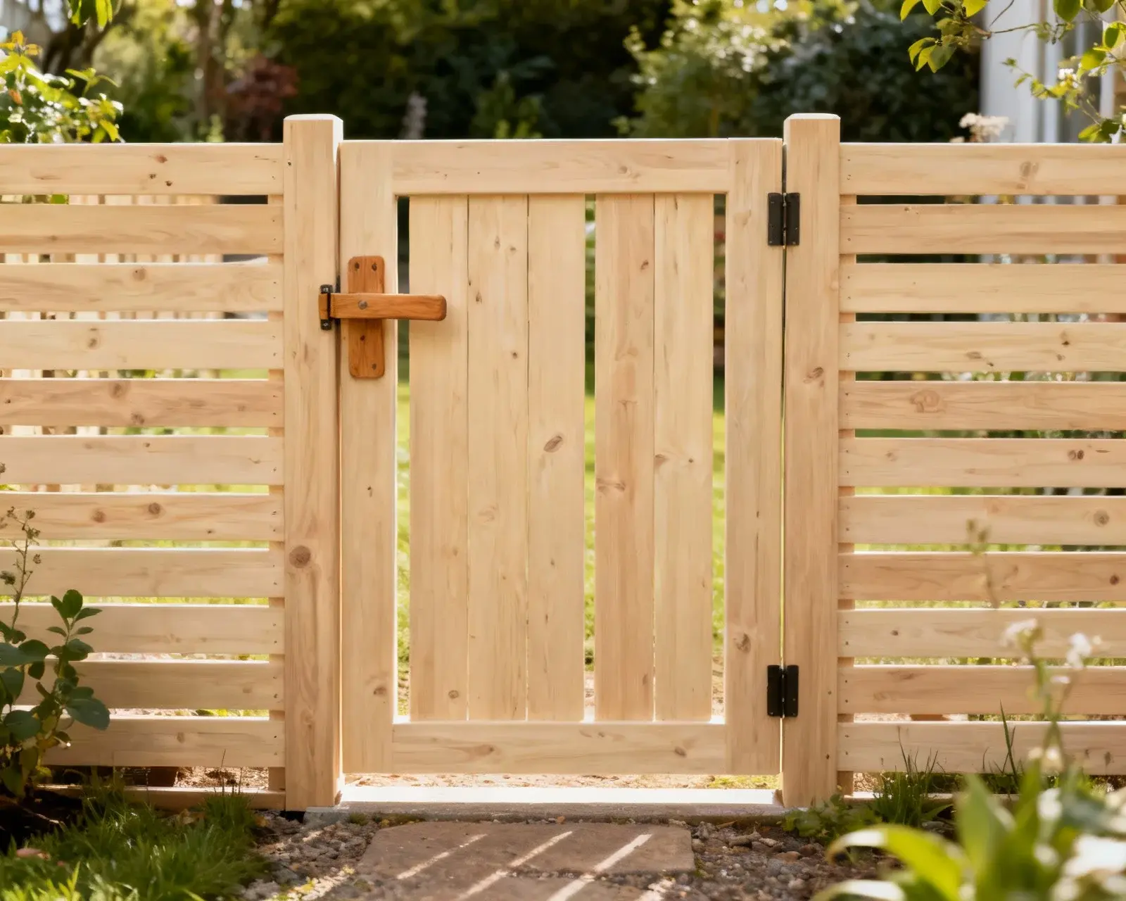 Säker grind i hundstaketet