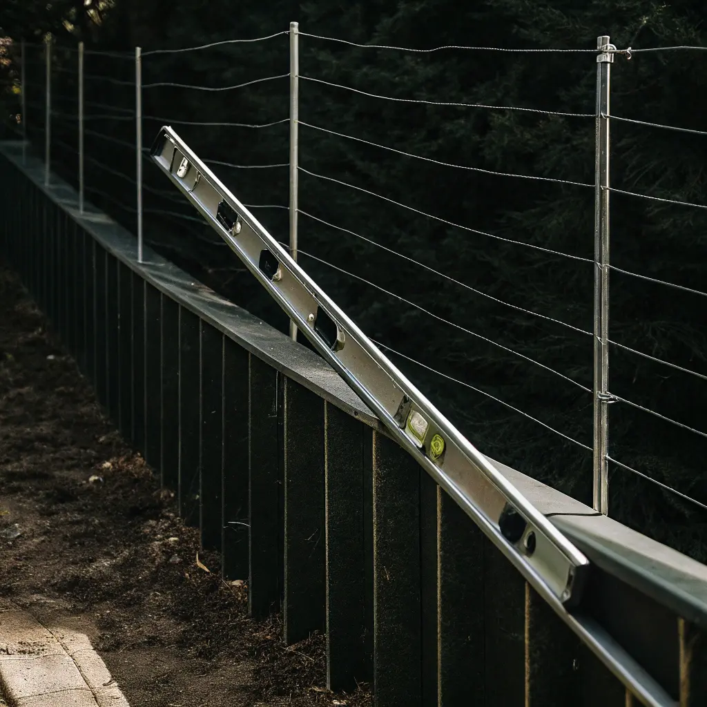 Vattenpass och nivellering vid staketbygge