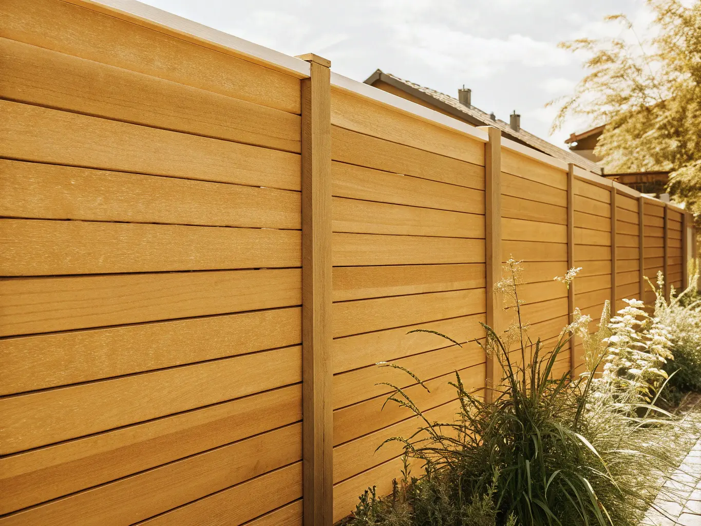 Underhåll av staket med liggande brädor