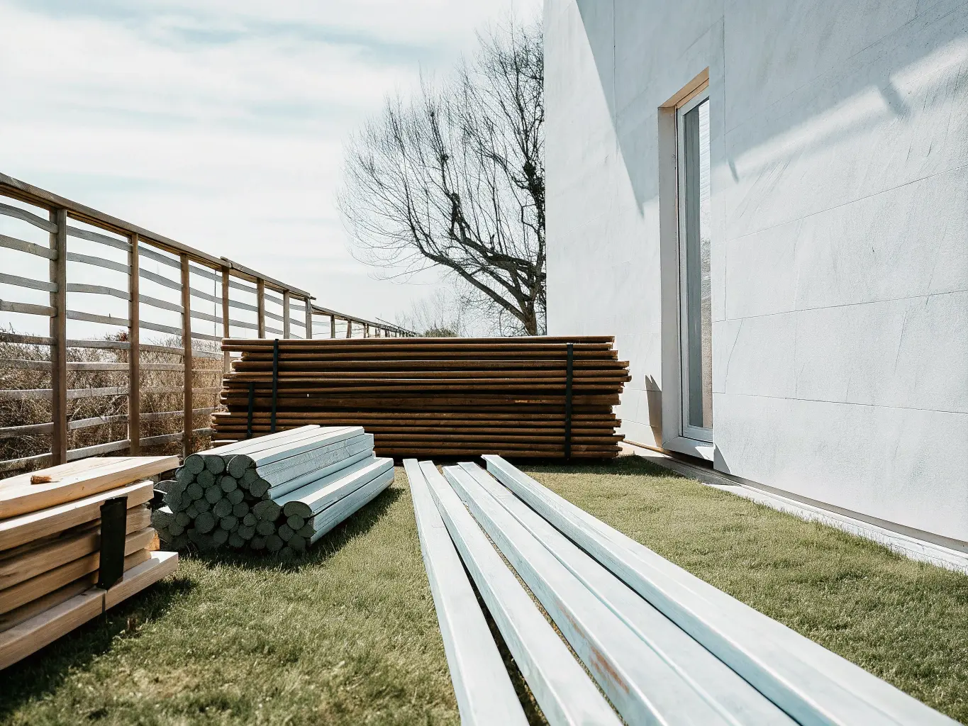 Material för staketbygge