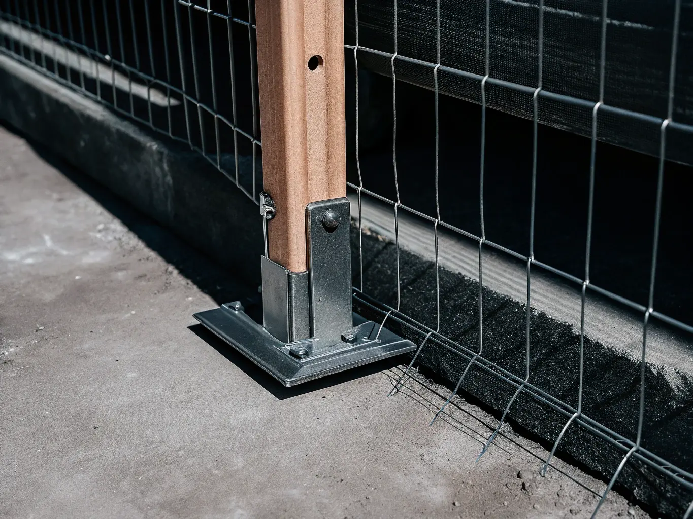 Hörnstolpe med extra stöd