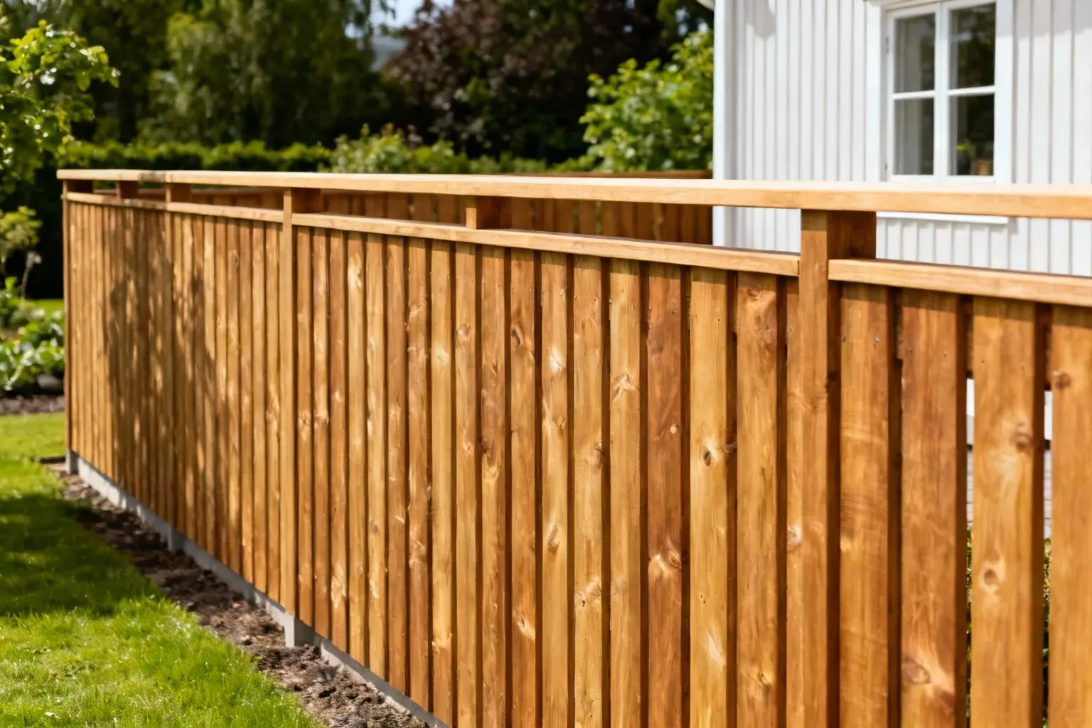 Komplett staket med överliggare