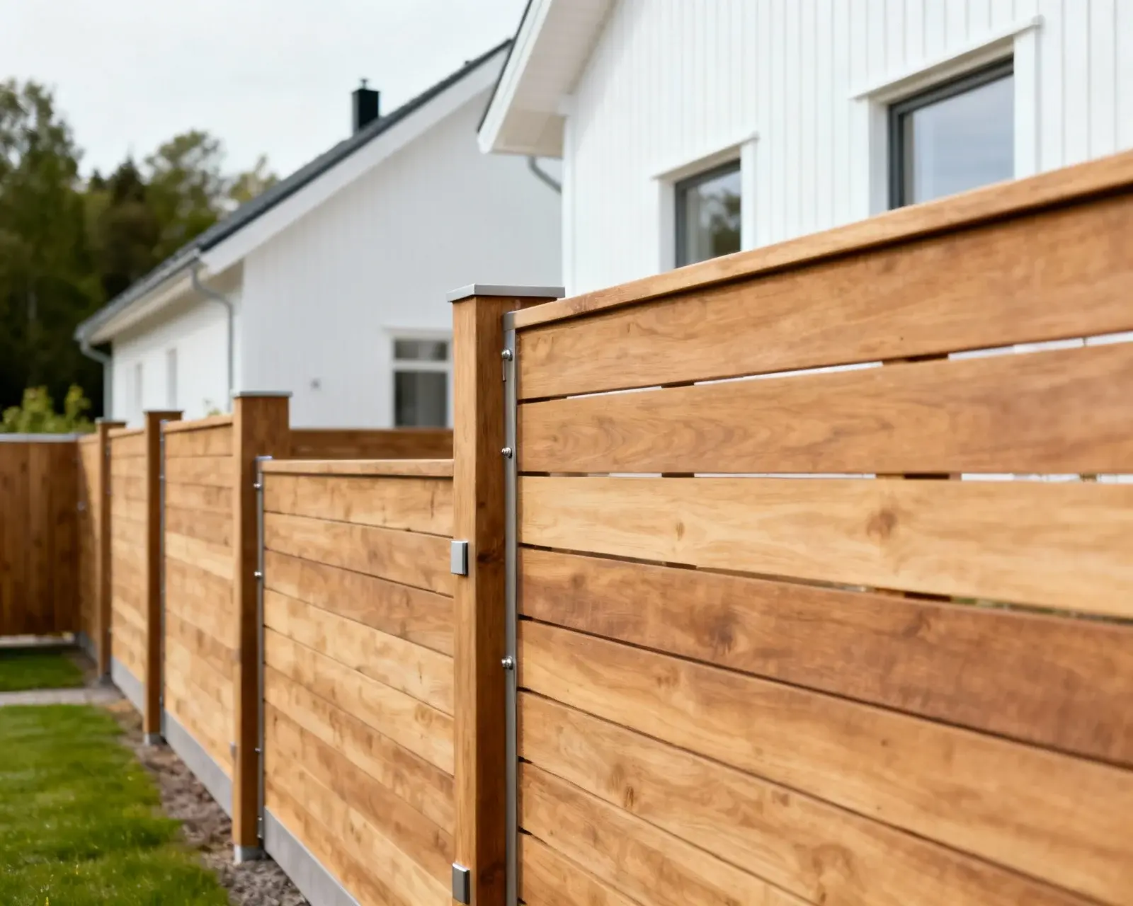 Färdigt staketprojekt vid svenskt hem