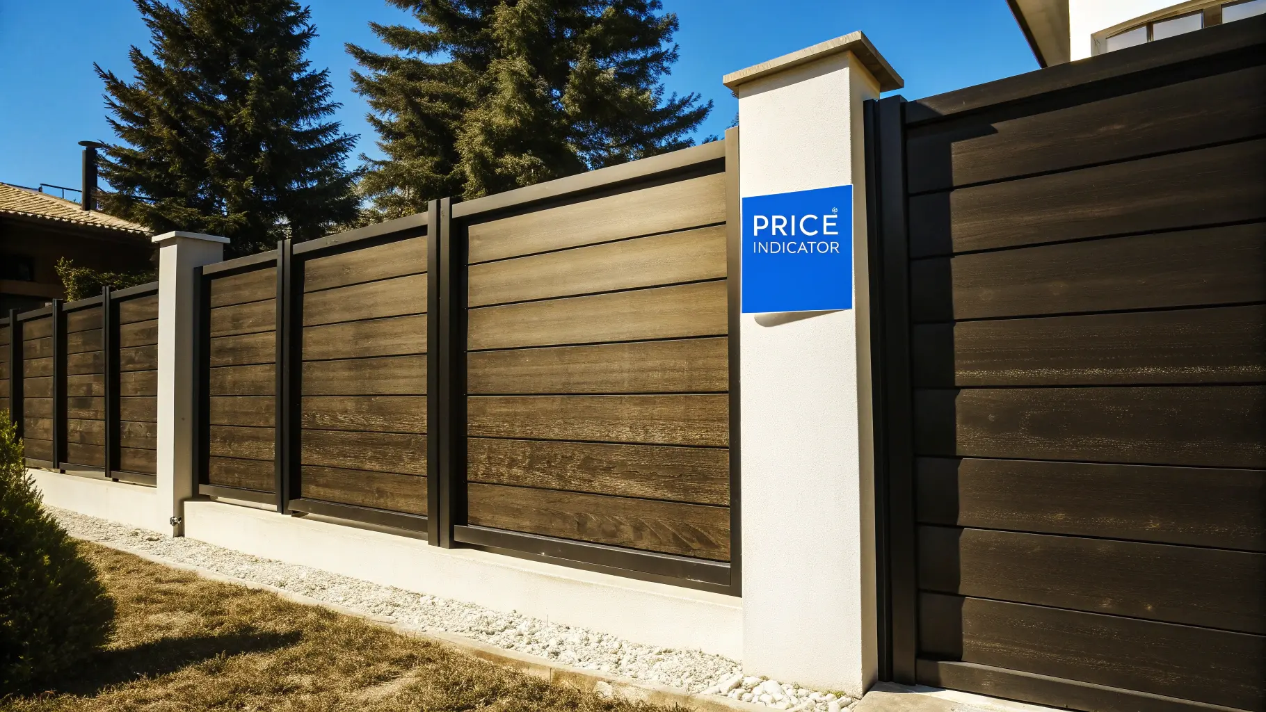 Premium trästaket med modern design