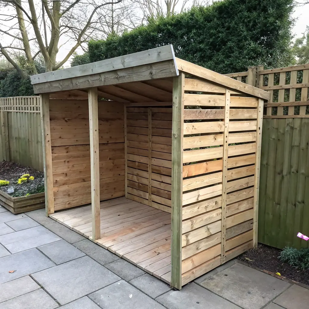 Soptunneskydd med tak och horisontella paneler