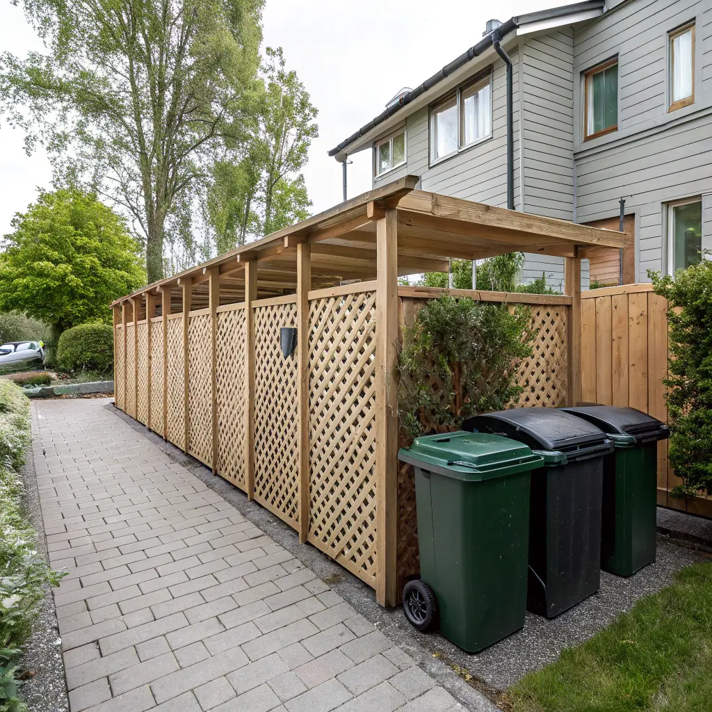 Soptunnestaket med spjäldesign och god ventilation