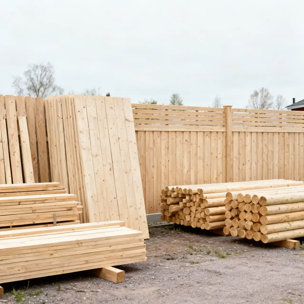 Material för staketbygge