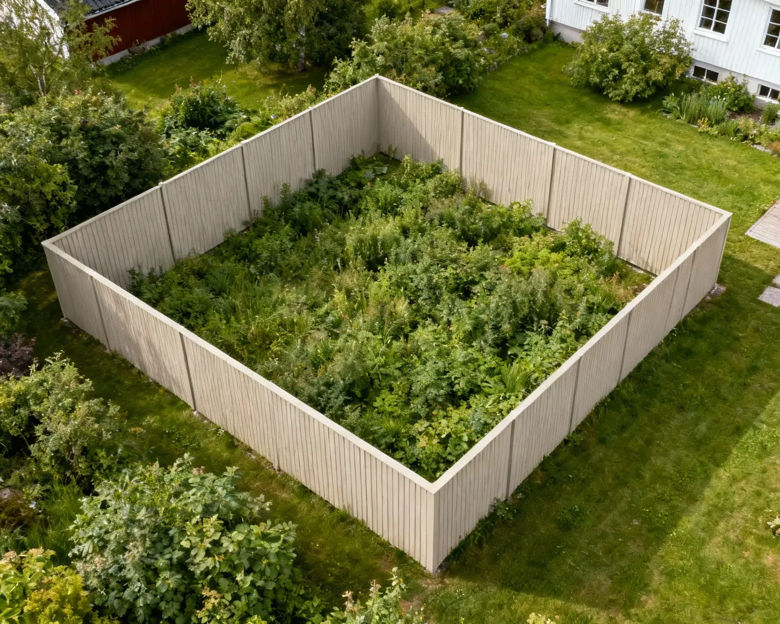 Färdigt inhägnat trädgårdsområde