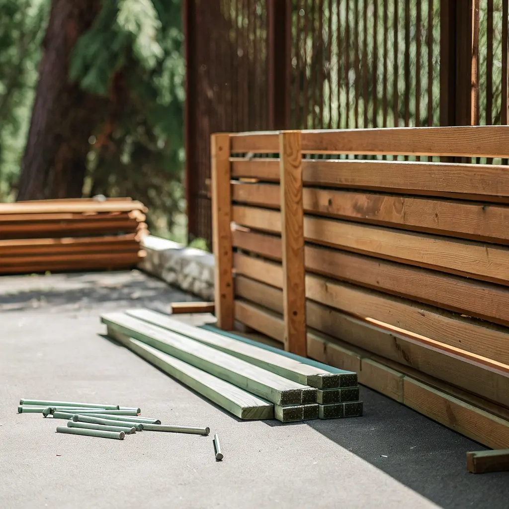 Material för staketbygge