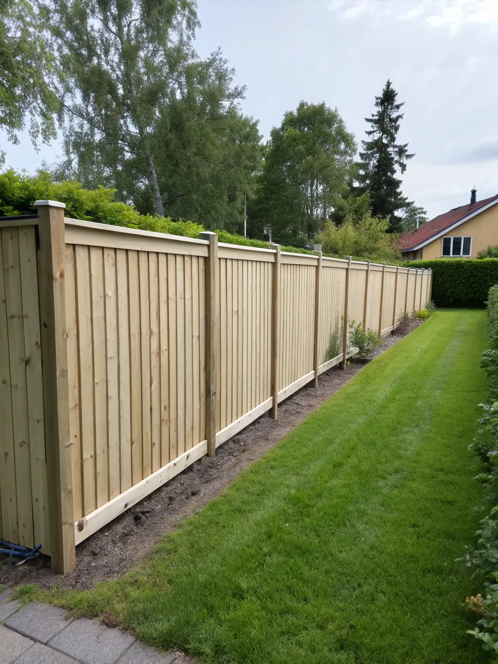 Färdigt professionellt staket