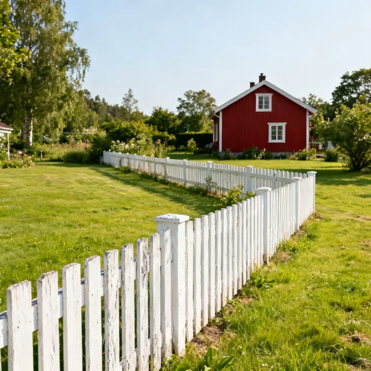Traditionellt svenskt staket
