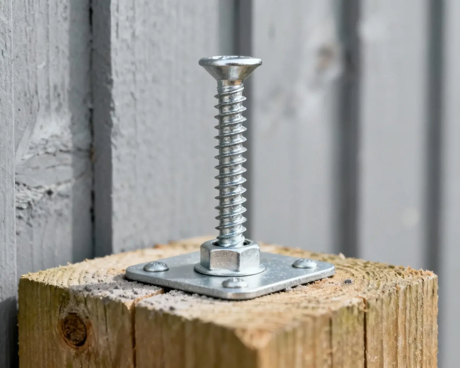 Markskruv för staketsstolpe, svensk teknik utan betonggjutning