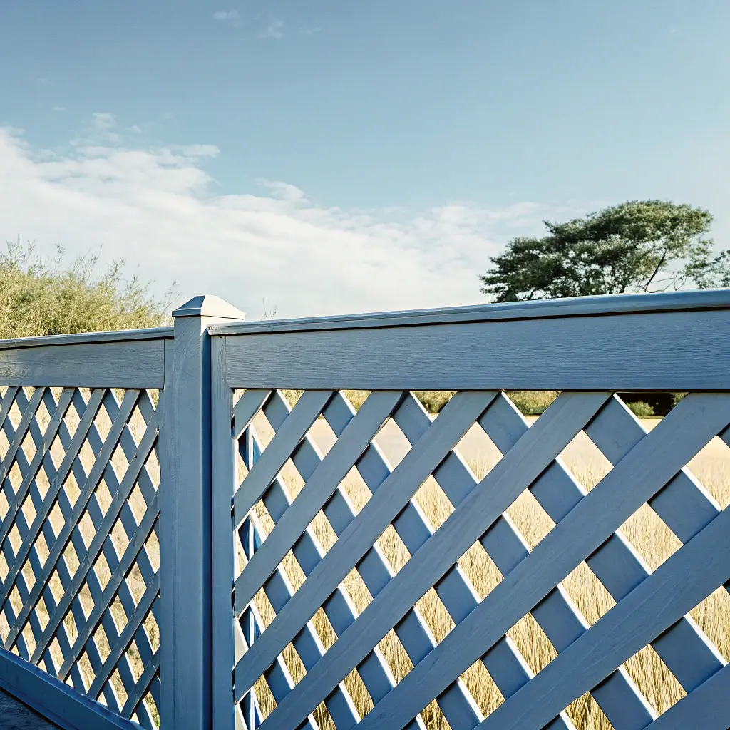 Luftigt spaljéstaket med 50% genomsiktlighet