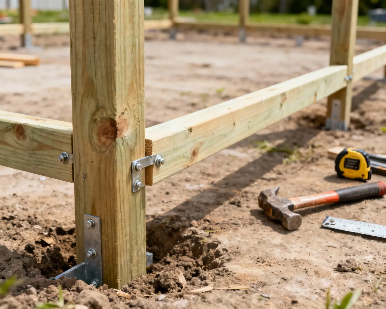 Staketbygge pågår med Byggmax-material