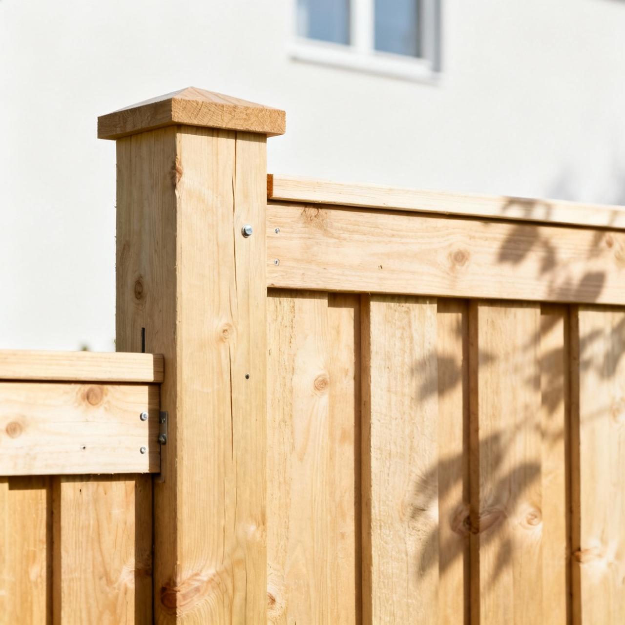 Staketbygge vid tomtgräns