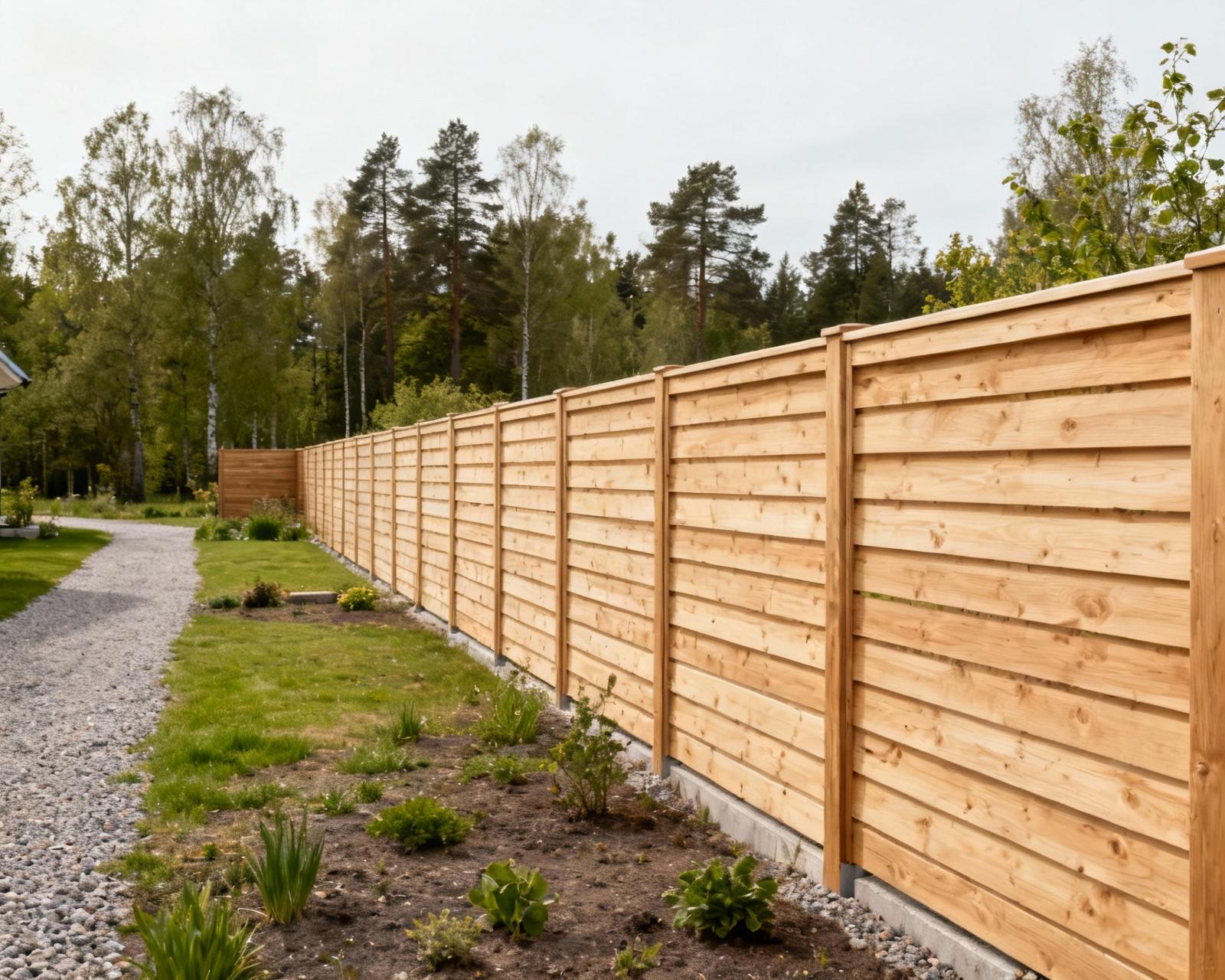 Välskött staket vid tomtgräns