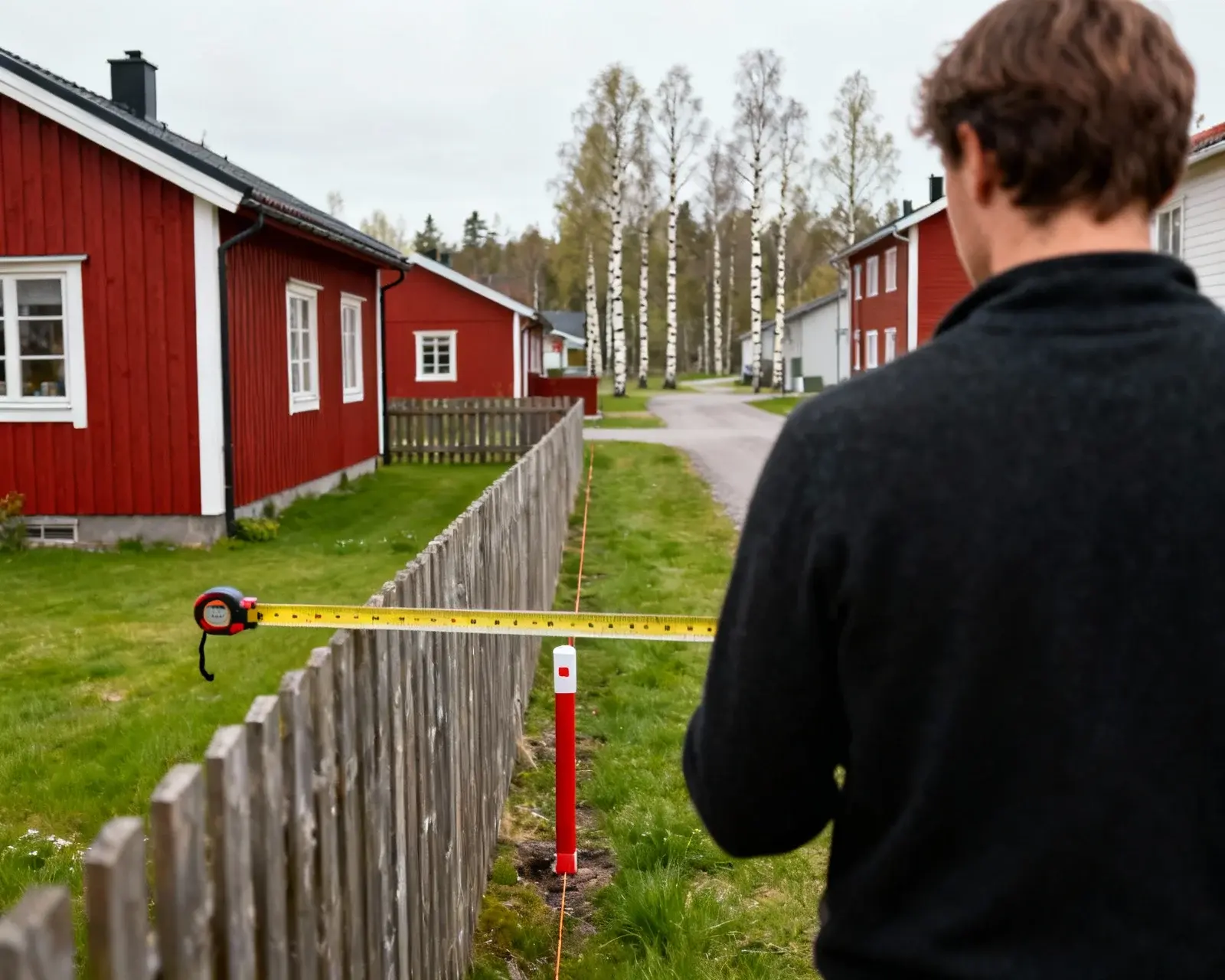 Praktisk mätning av avstånd till tomtgräns