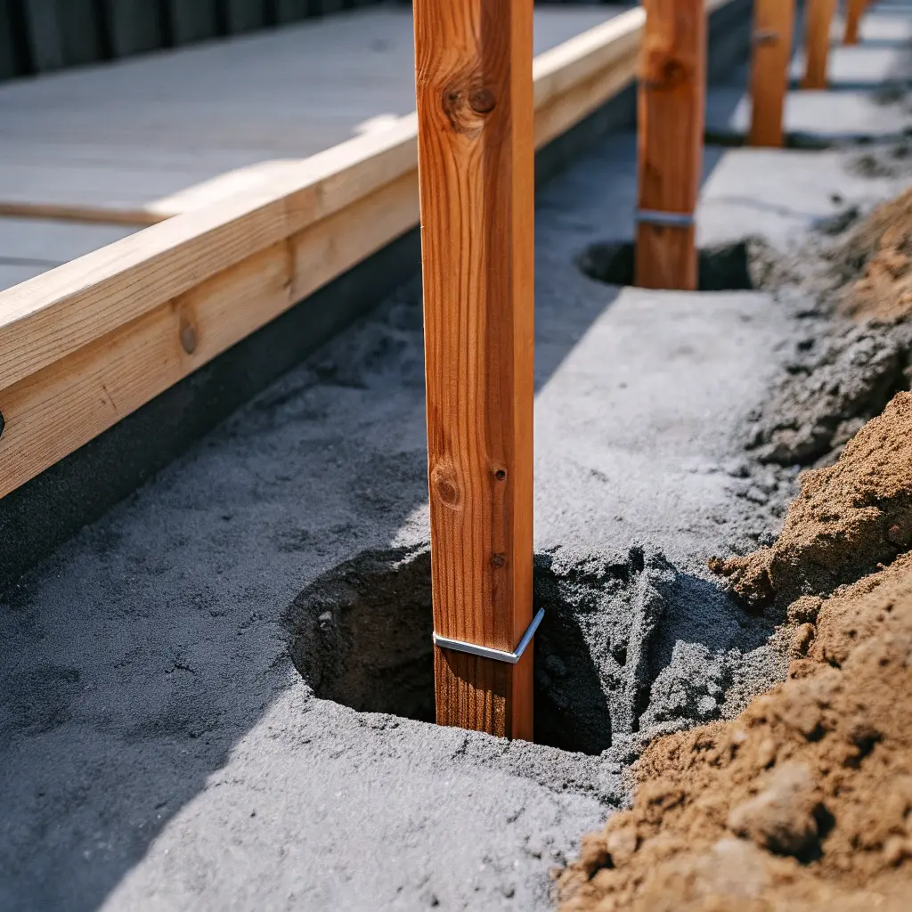 Installation av staketstolpar