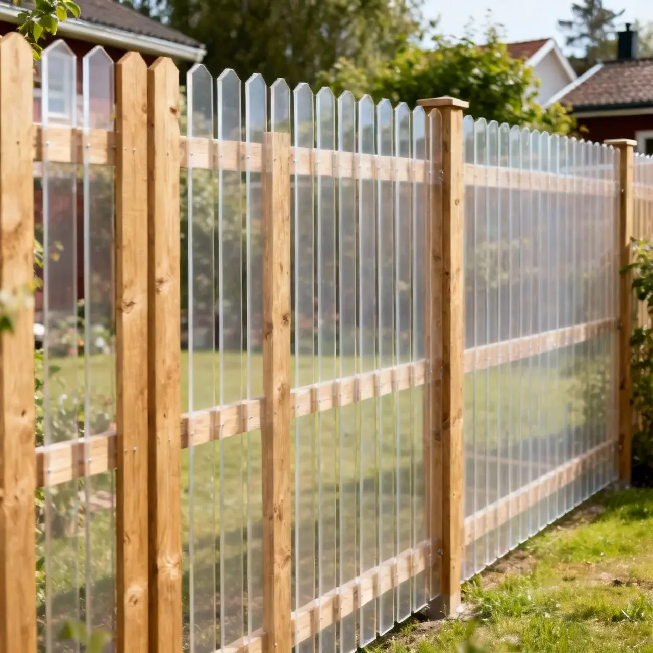 Genomsiktligt staket som uppfyller 50%-kravet