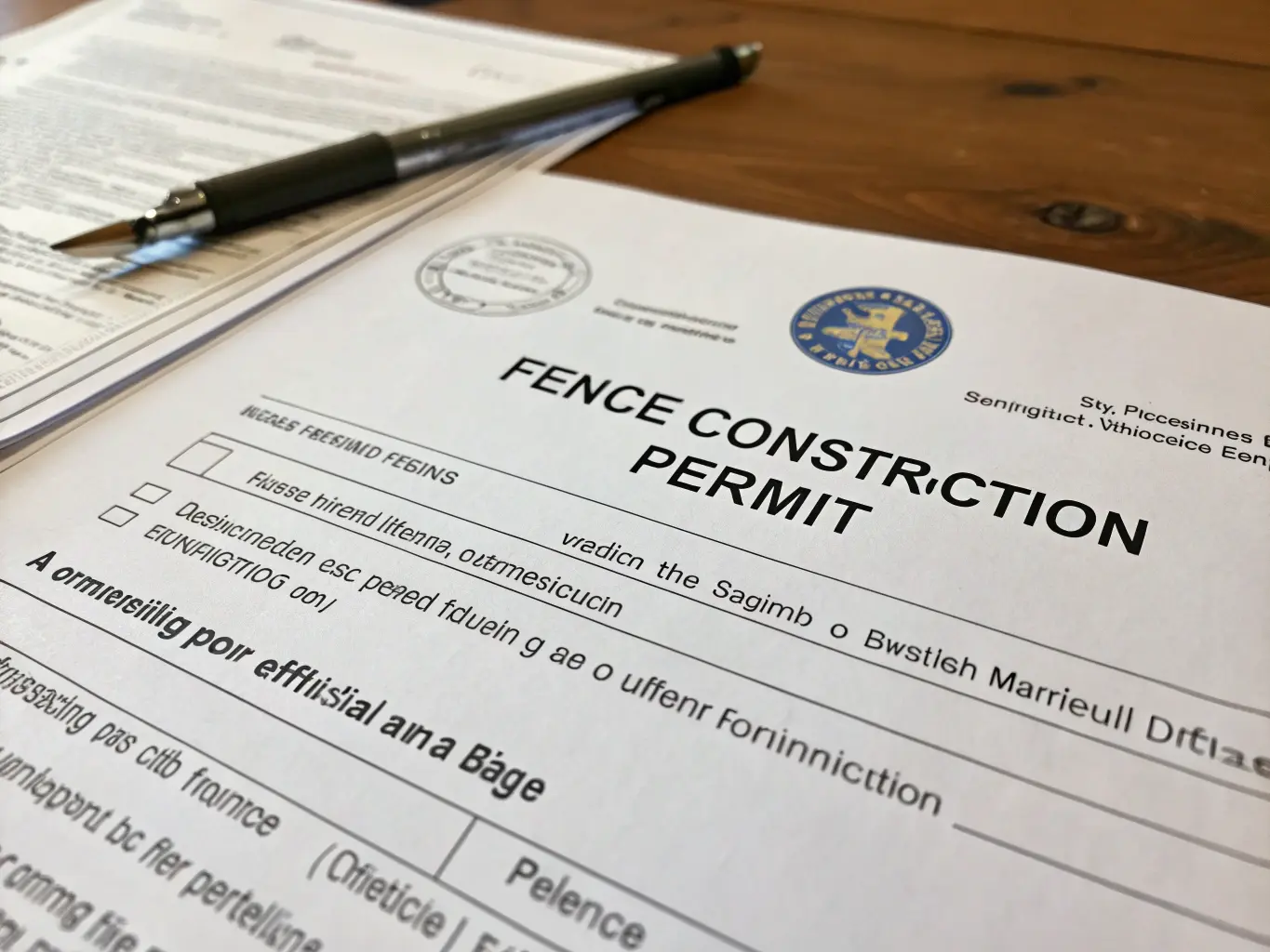 Bygglovsdokument för staket vid tomtgräns