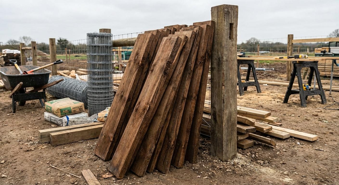 Naturligt kastanjemönster på staketribbor