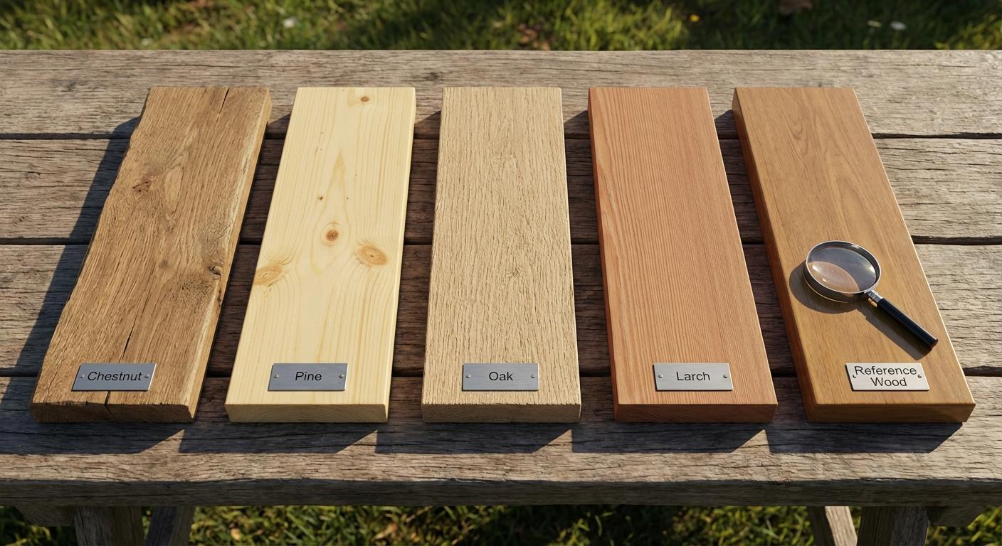 Kastanjestaket jämfört med andra träslag