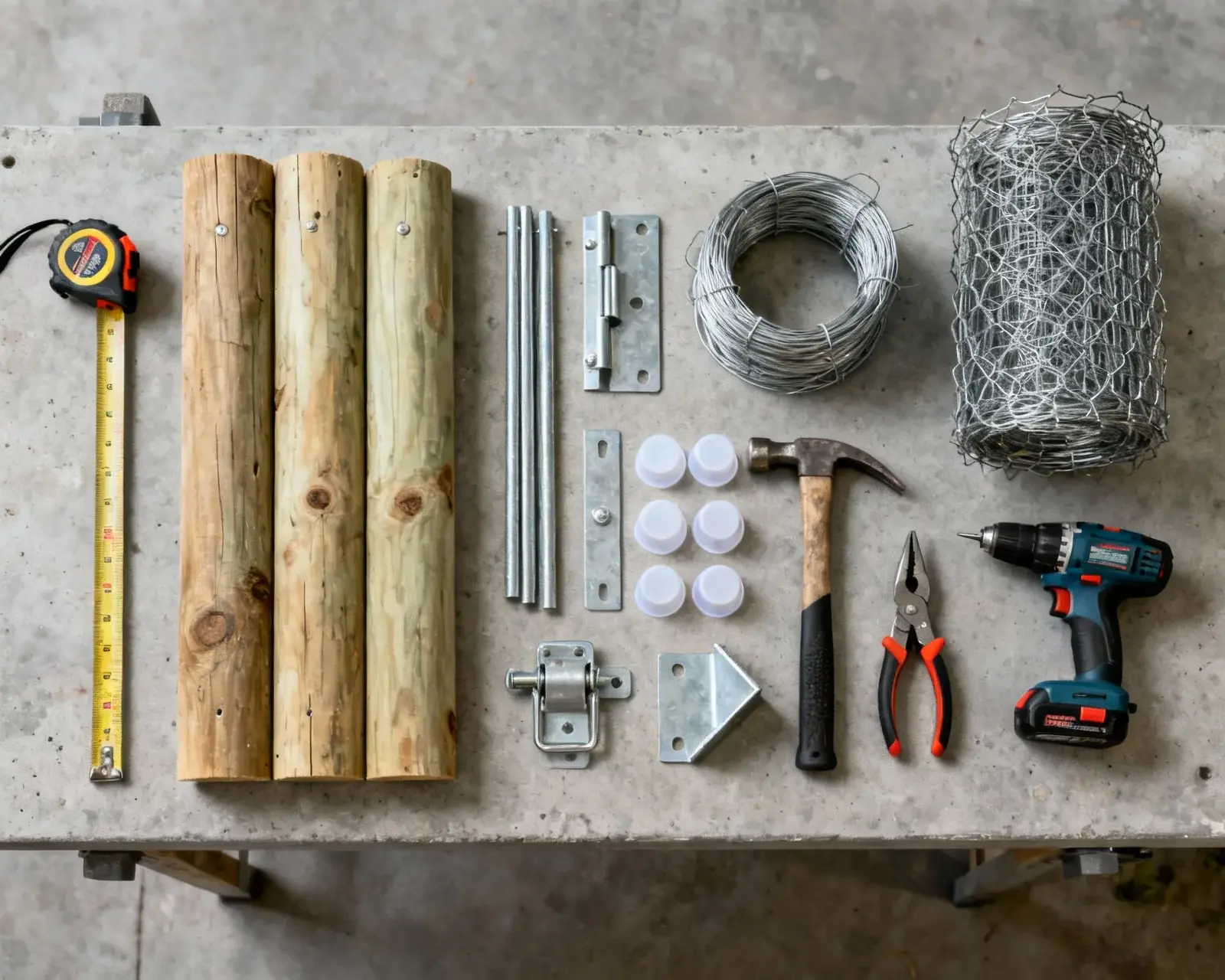 Material och verktyg för ekonomisk staketräckning