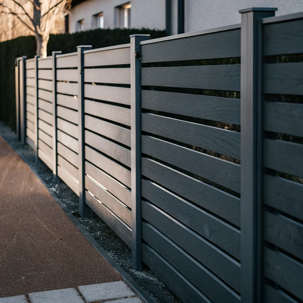 Nyinstallerat staket från byggvaruhus