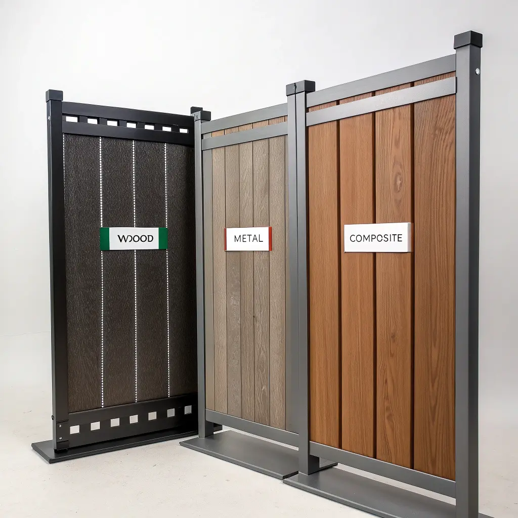 Jämförelse av olika staketmaterial med prislappar