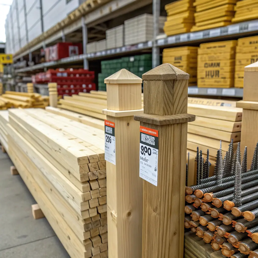 Stakematerial på byggvaruhandel med prismärkning
