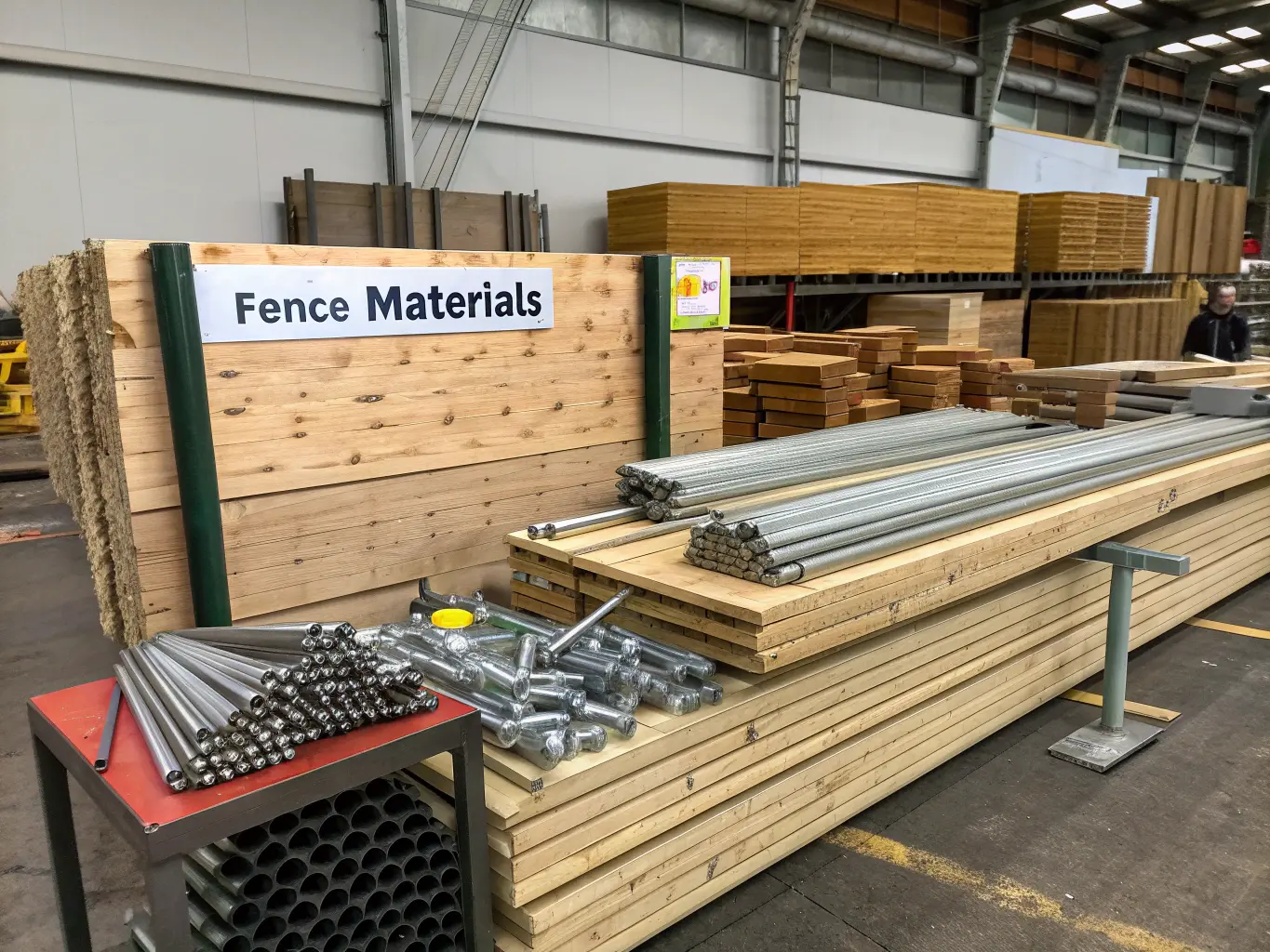 Kostnadsnedbrytning av staketermaterial