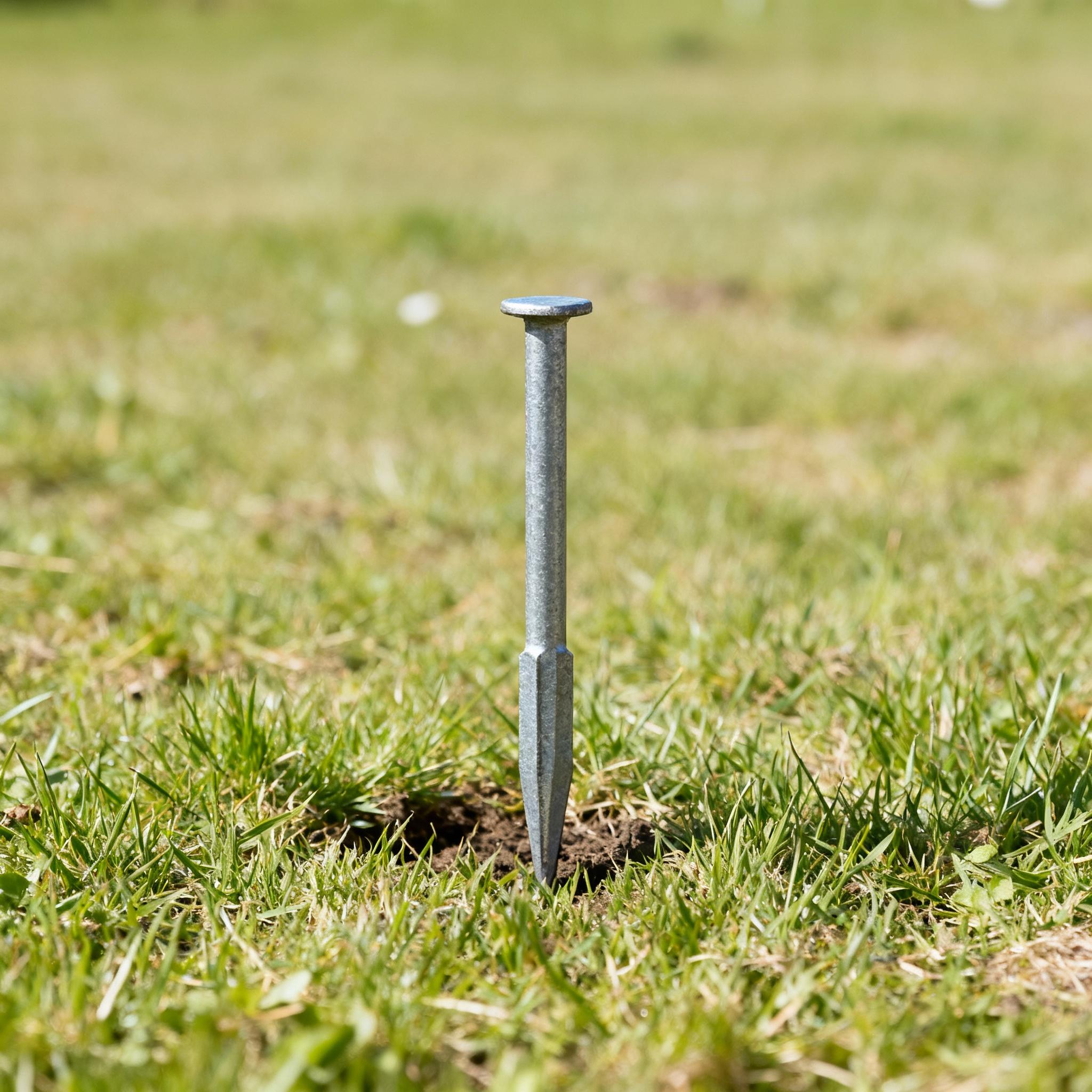 Jordspjut för snabb stolpinstallation