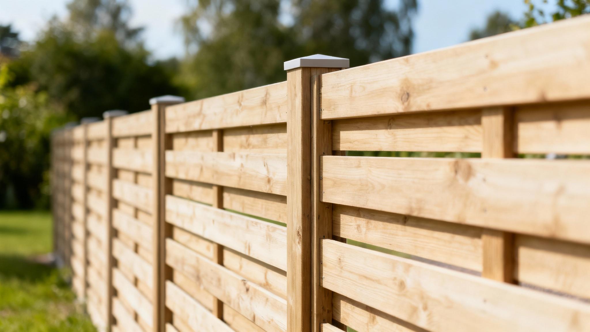 Färdiga staketpaneler redo för enkel installation