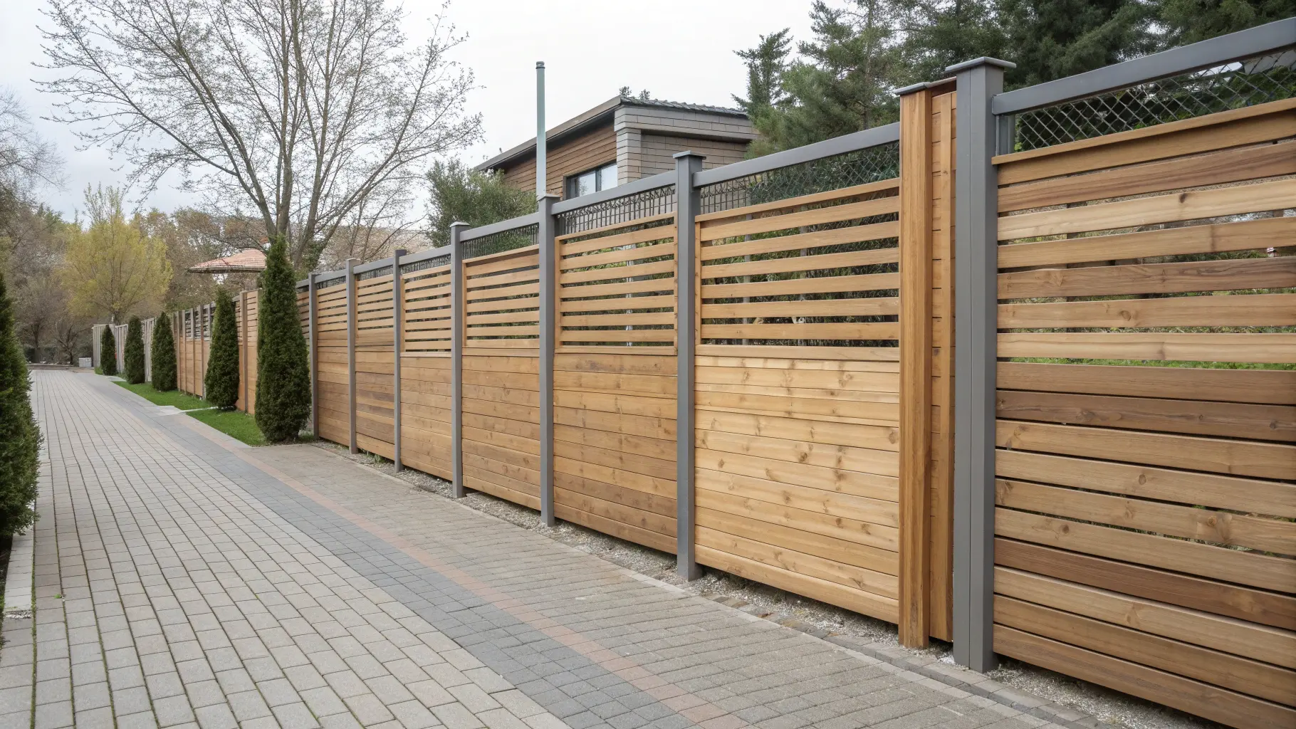 Olika stilar av liggande staket