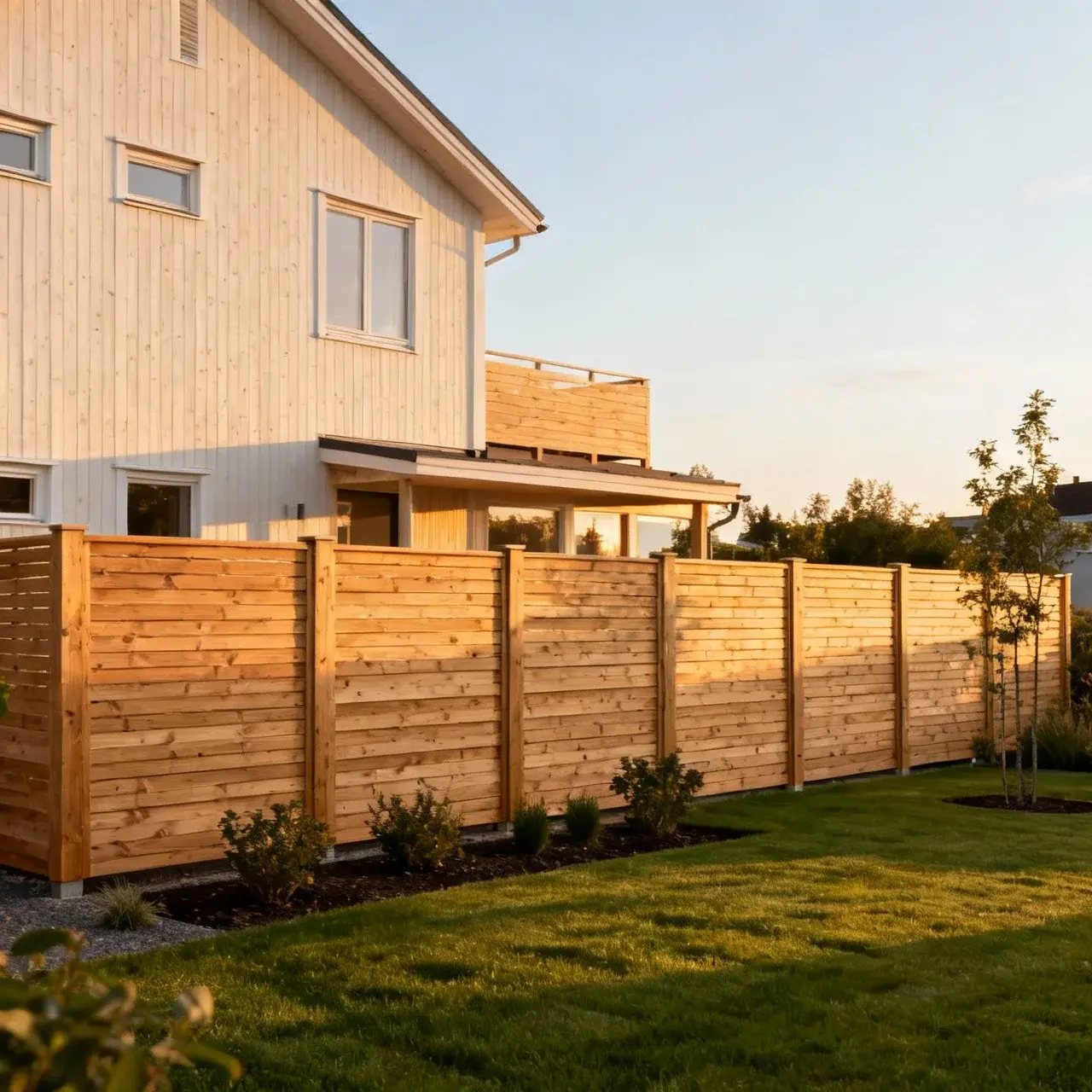 Färdigmonterat staket av hög kvalitet