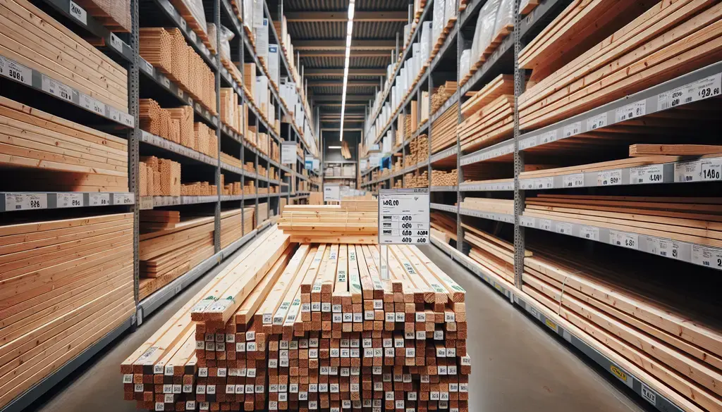 Material för staketbygge med prislappar