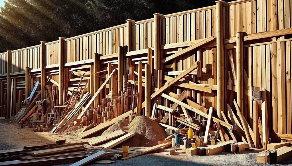 Detaljbild av staketmaterial